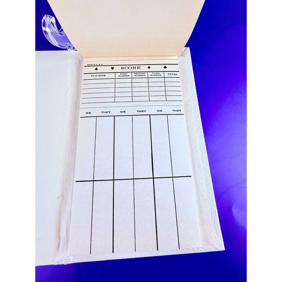 Vtg Bridge Score Pad MCM 1950s Henriette British War Relief Society Contract - Picture 5 of 9